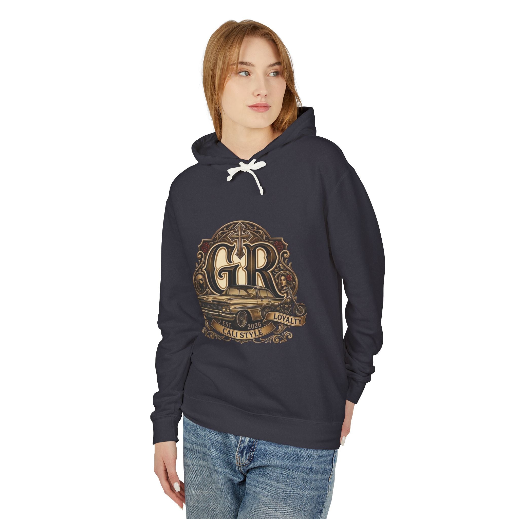 Vintage Car Club Hoodie — California G&R Classic Car Print