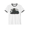 Ghouls & Grydper Ringer Tee — Vintage Biker Witch Graphic Shirt