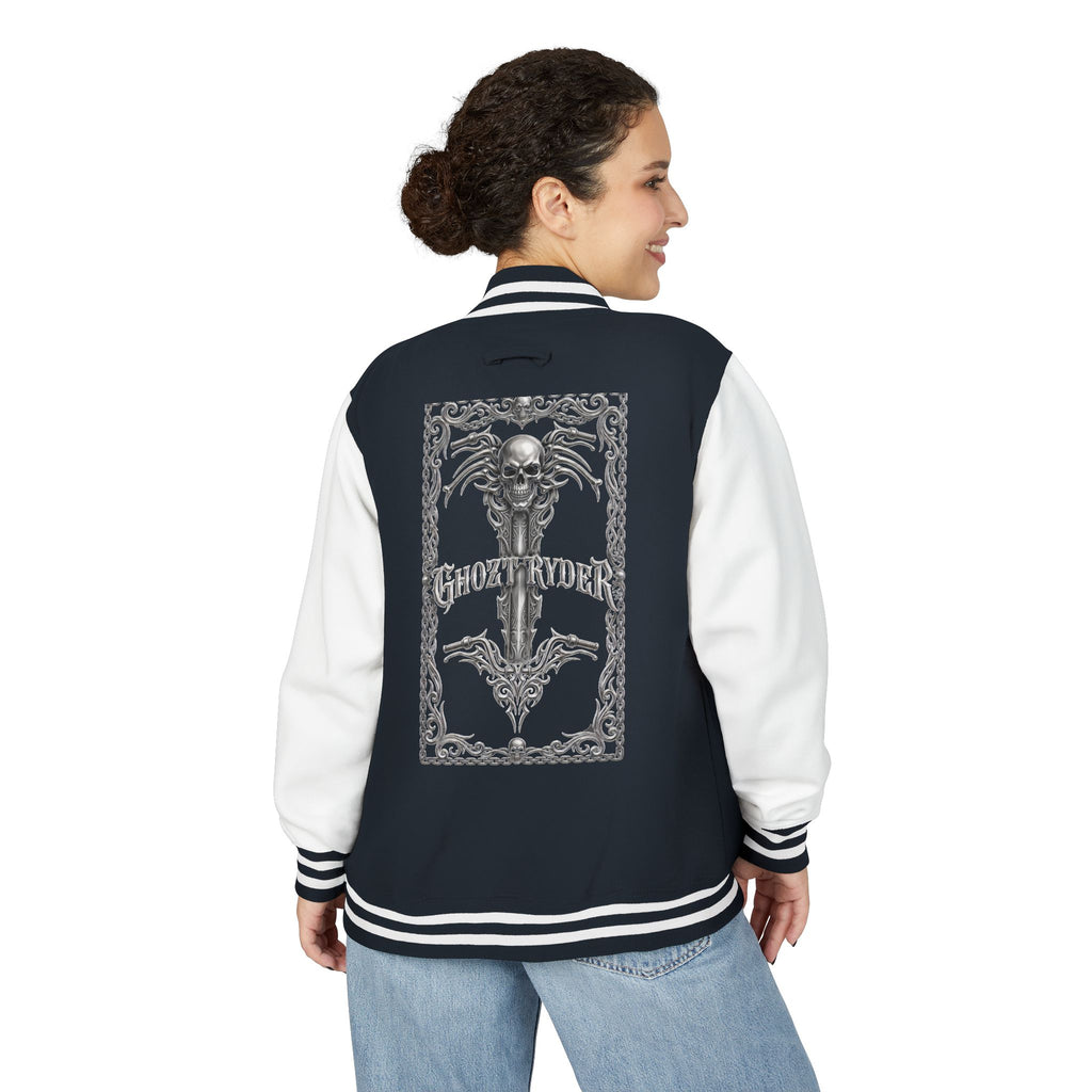 Gothic Skull Dagger Letterman Jacket