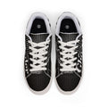 Low-Top Sneakers — Black Leather 'GhoztRyder' Graphic