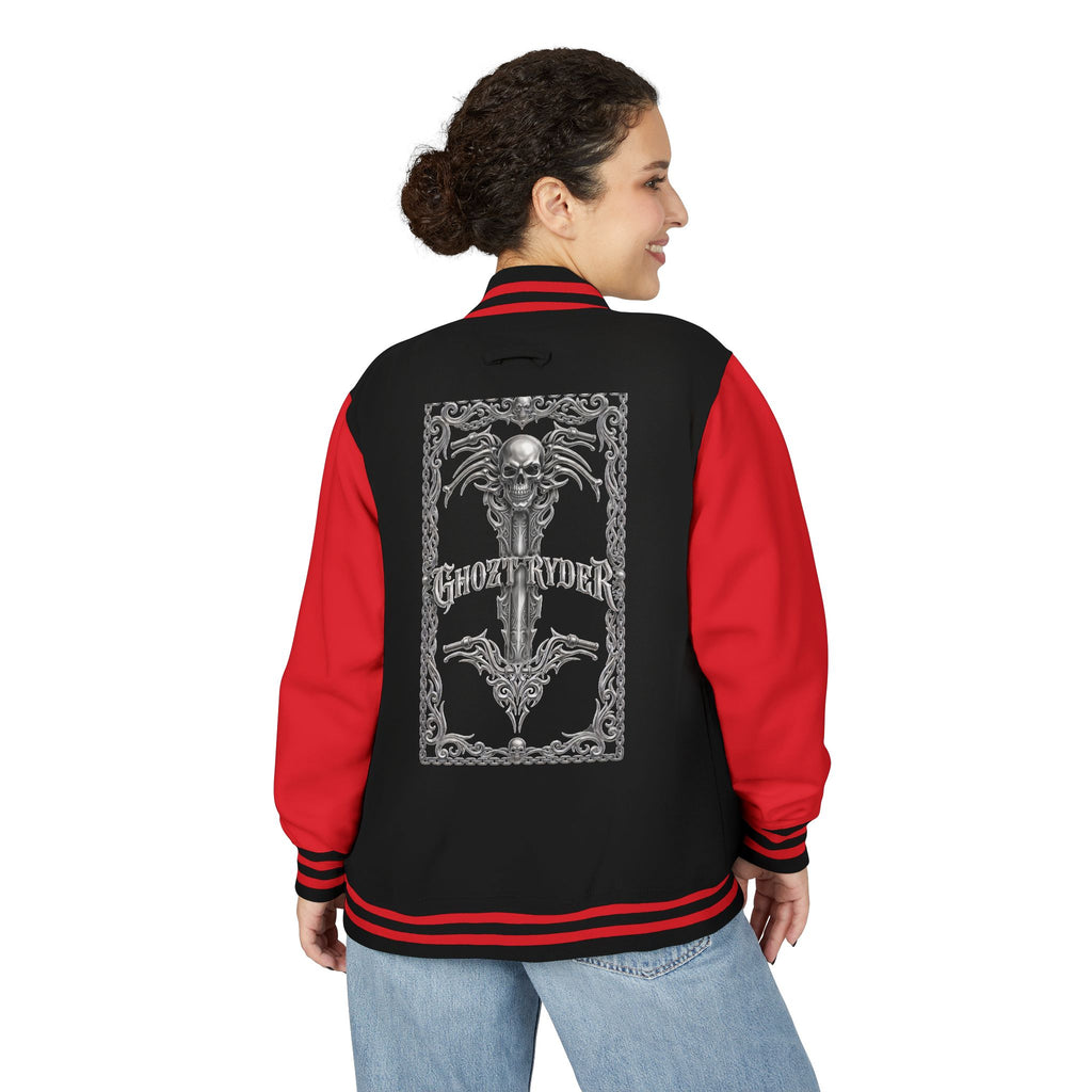 Gothic Skull Dagger Letterman Jacket
