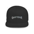 Ghost Ryder Flat Bill Snapback Hat — Gothic Streetwear Embroidered Cap