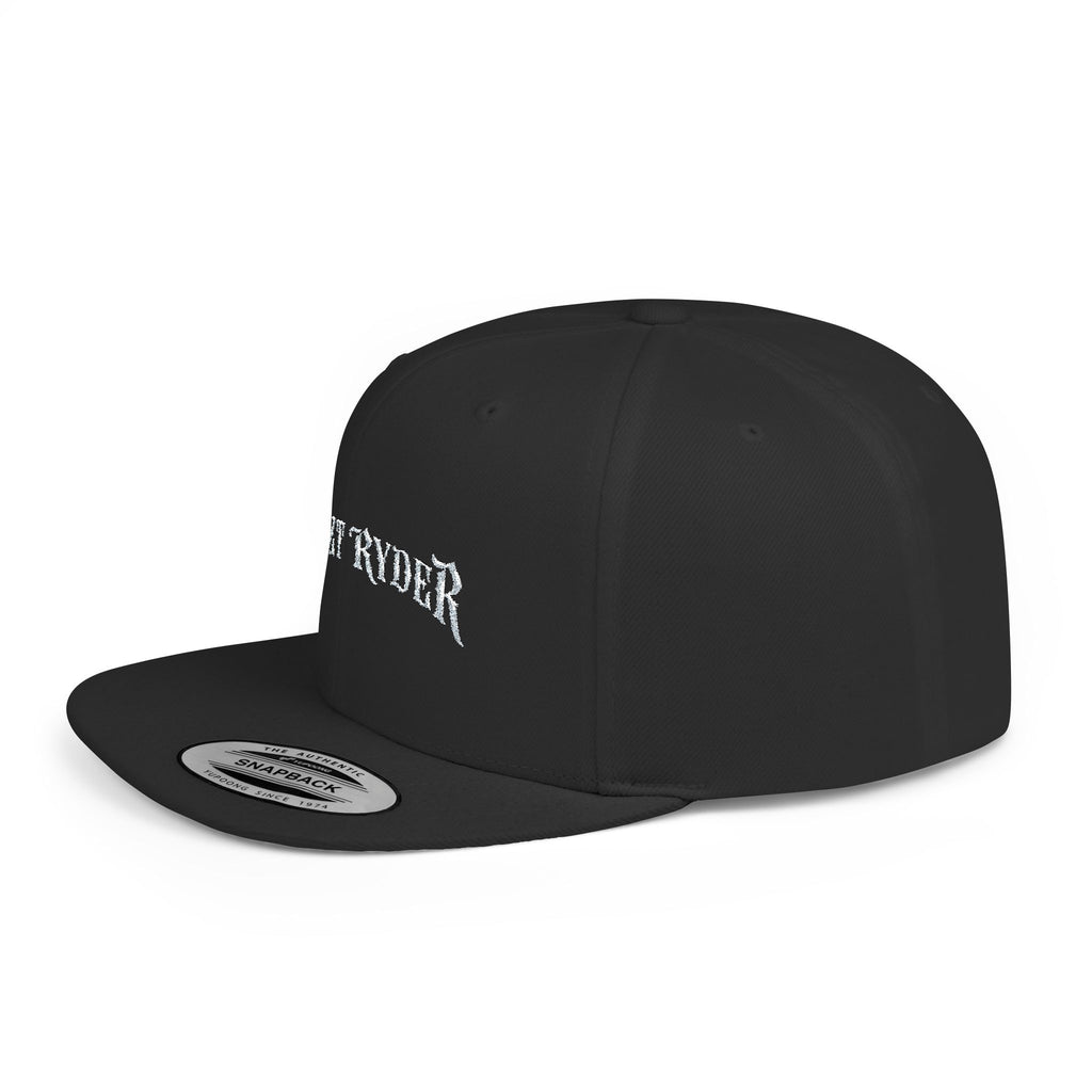 Ghost Ryder Flat Bill Snapback Hat — Gothic Streetwear Embroidered Cap
