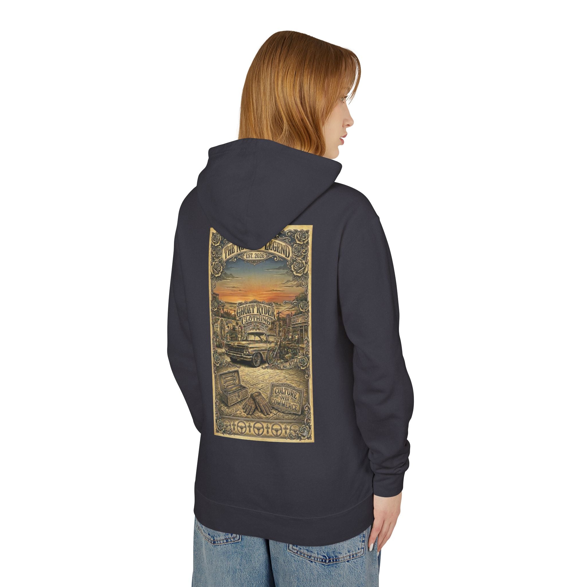 Vintage Car Club Hoodie — California G&R Classic Car Print