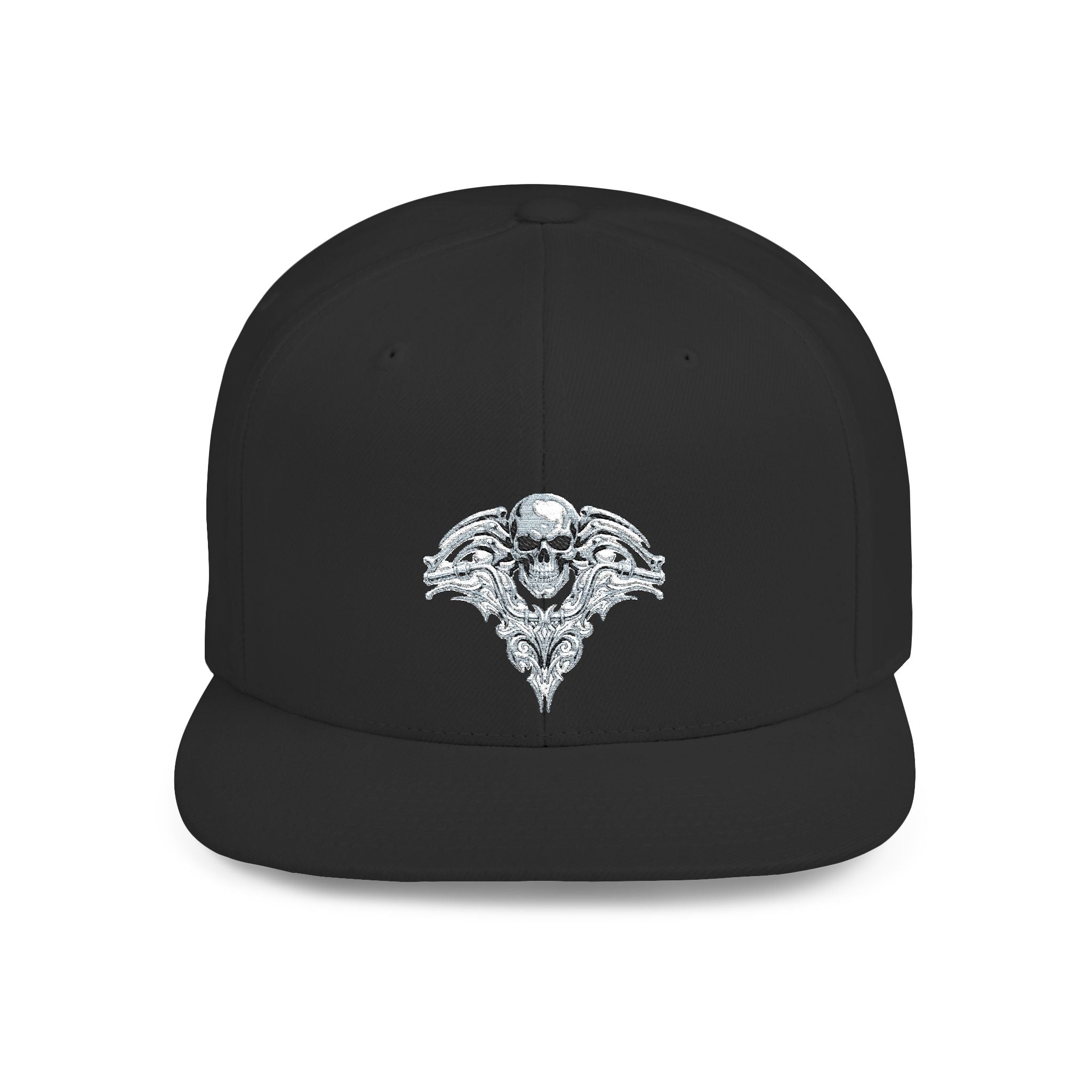 Ghozt Skull & Wings Flat Bill Snapback Hat