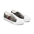 Women's Low Top Sneakers — Gothic Rose Skull Graphic Canvas Shoes