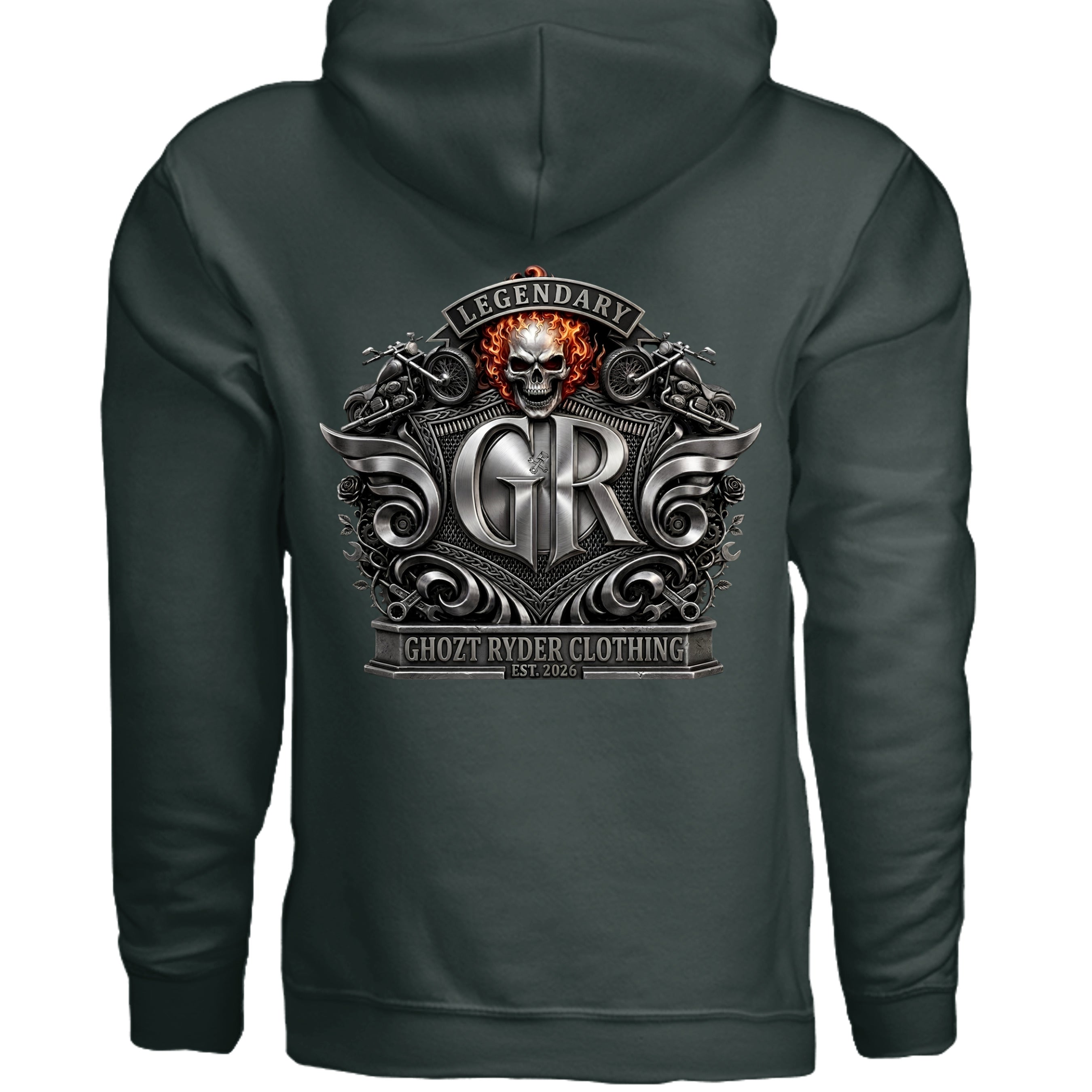 Fan Charcoal Heather - G185 - BACK